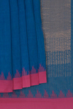 Image of Uppada cotton saree with Jamdani weaving