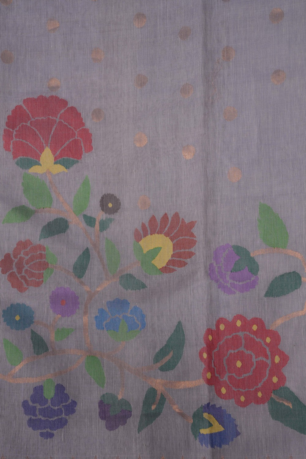 Image of Uppada cotton saree with Jamdani weaving