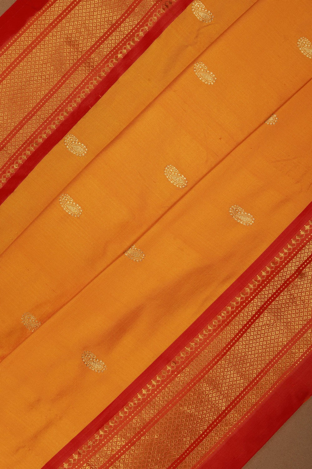 Image of Paithani Silk Yellow Saree