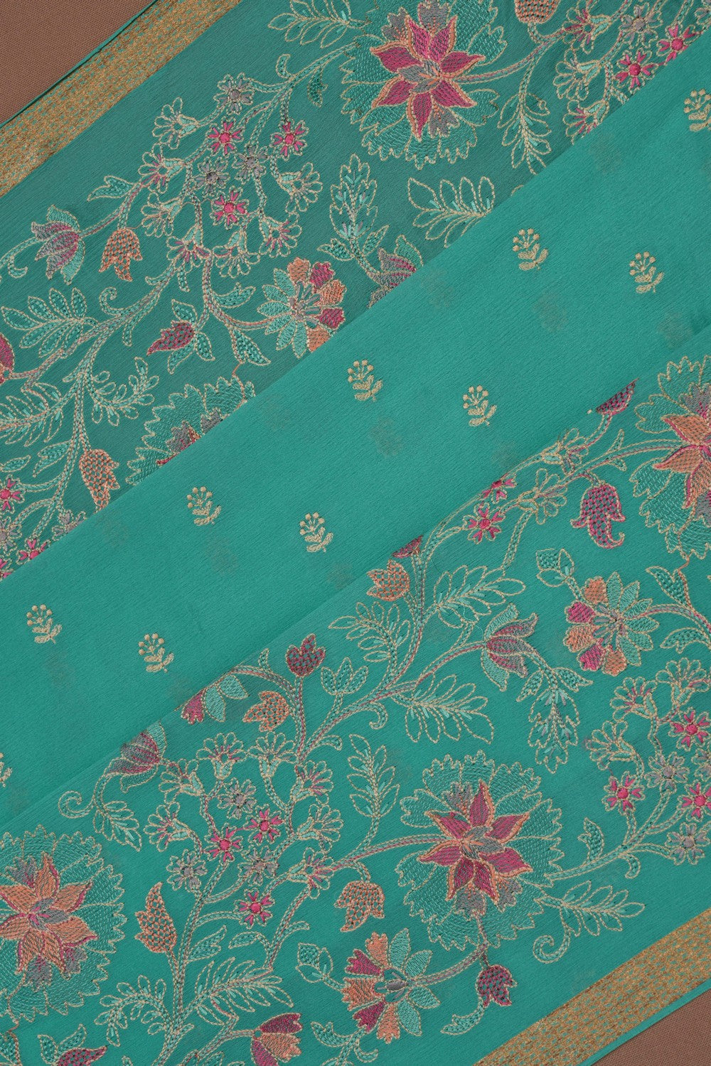 Crepe Embroidery Saree