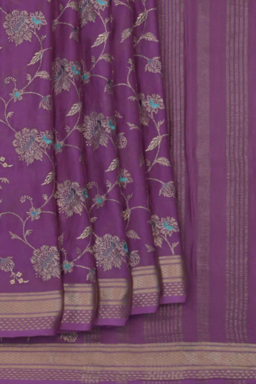 Crepe Embroidery Saree