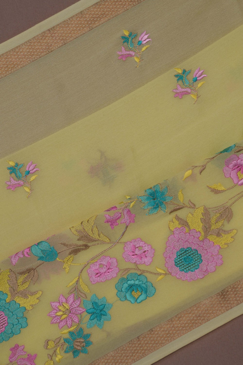 Crepe Embroidery Saree