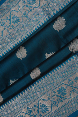 Image of Venkatagiri Silk Blue Saree