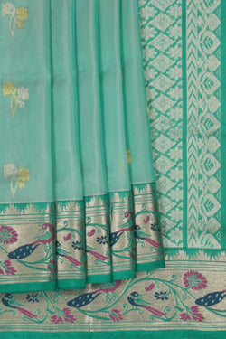 Image of Venkatagiri Silk Sea Green Saree