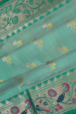 Image of Venkatagiri Silk Sea Green Saree