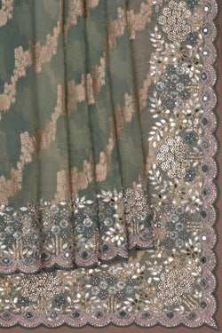 Image of A Tissue Embroidery Saree