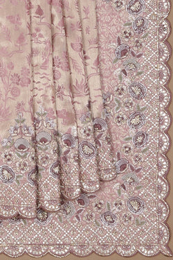 Image of A Self-Jacquard Embroidery Saree