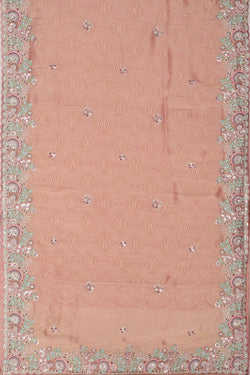 Image of A Self-Jacquard Embroidery Saree