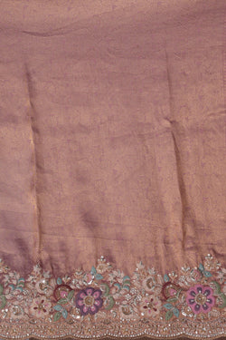 Image of A Self-Jacquard Tissue Embroidery Saree