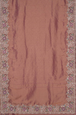 Image of A Self-Jacquard Tissue Embroidery Saree
