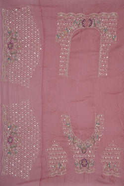 Image of A Self-Jacquard Tissue Embroidery Saree