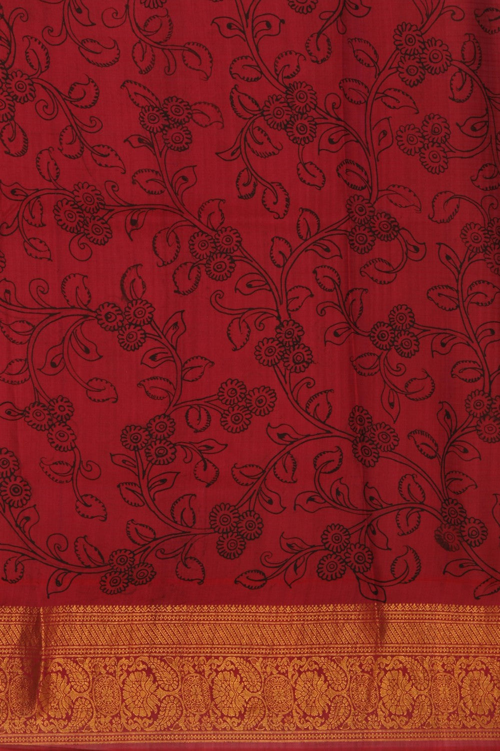 Kalamkari Blue Saree