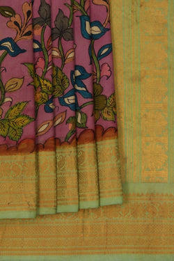 Image of Kalamkari Pink Saree