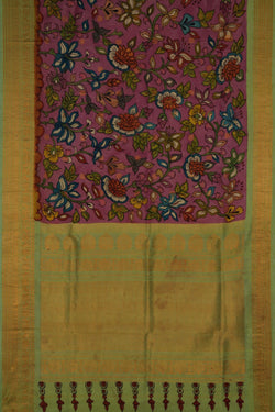 Image of Kalamkari Pink Saree