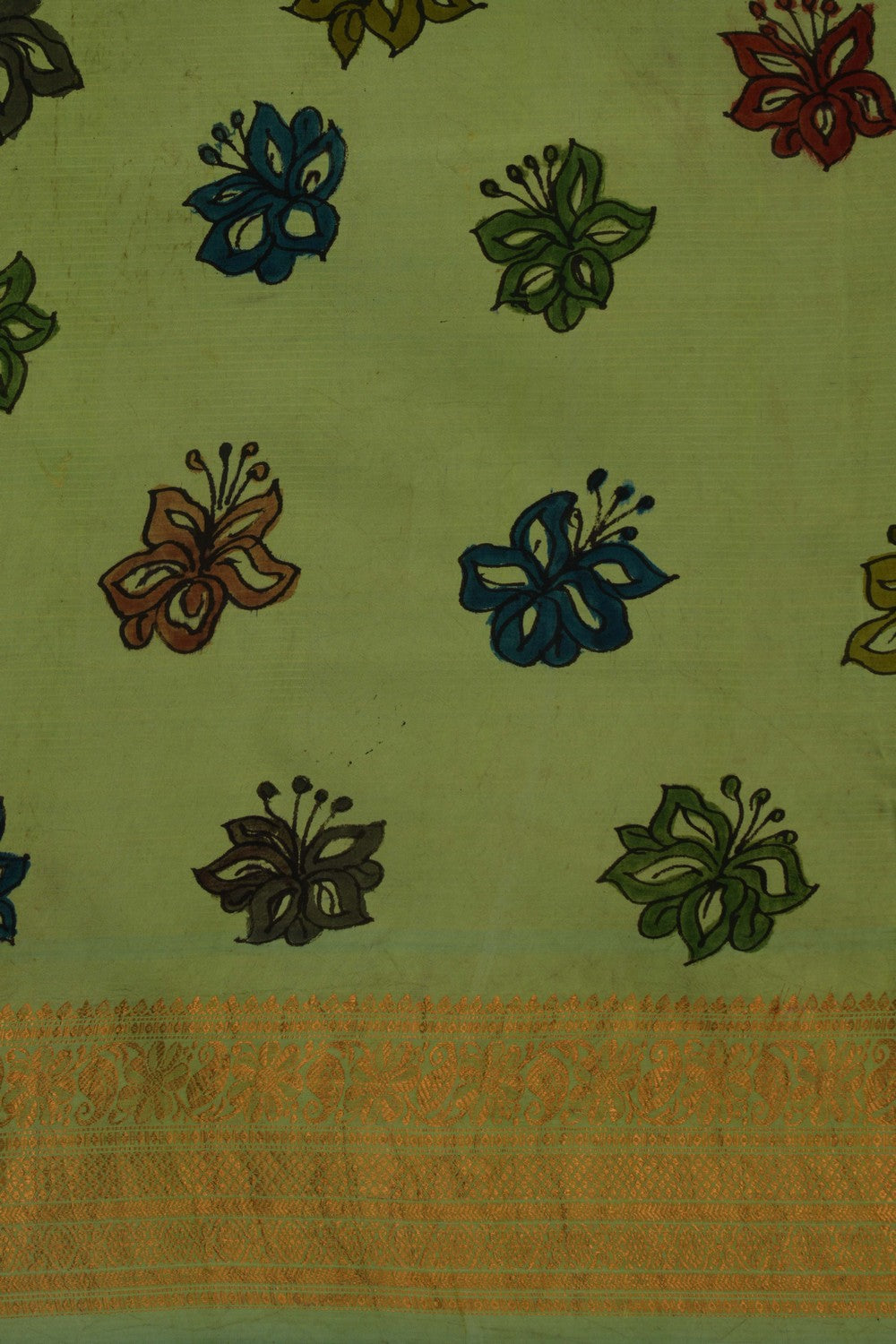 Kalamkari Pink Saree
