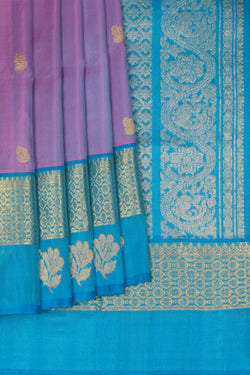 Image of Venkatagiri Silk Purple Saree