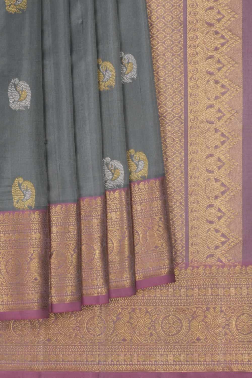 Venkatagiri Silk Grey Saree