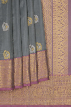 Image of Venkatagiri Silk Grey Saree