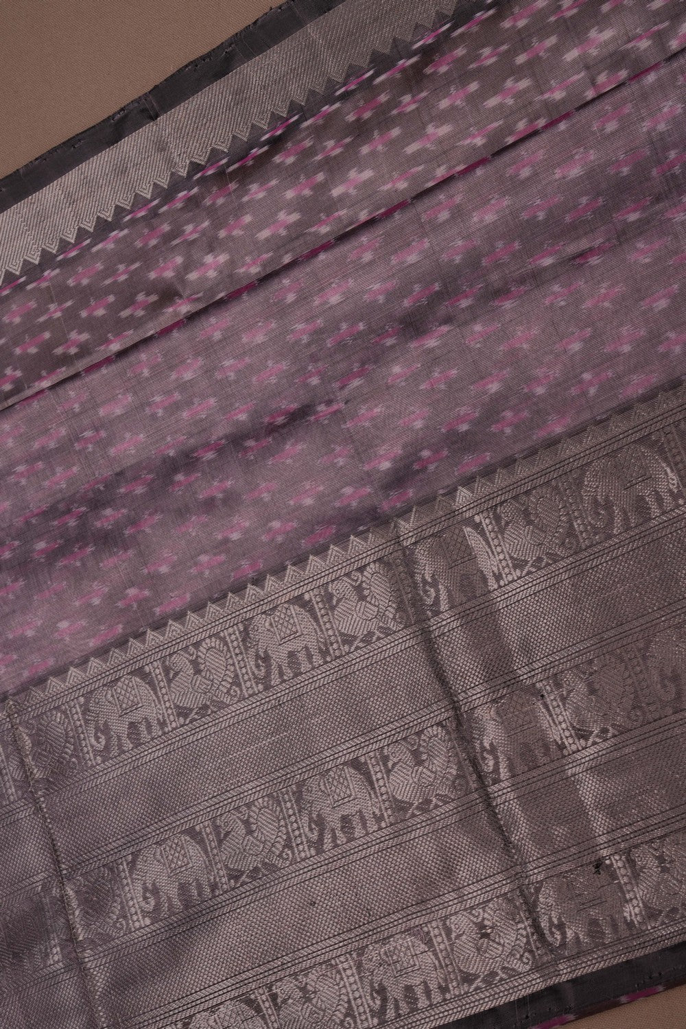 Mangalgiri Silk Mauve Saree