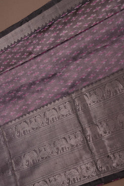 Image of Mangalgiri Silk Mauve Saree