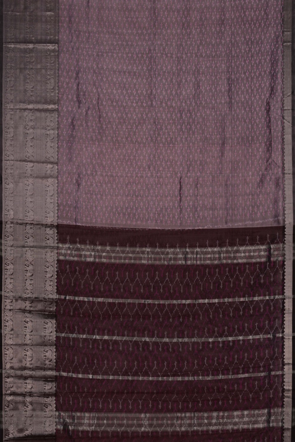 Mangalgiri Silk Mauve Saree
