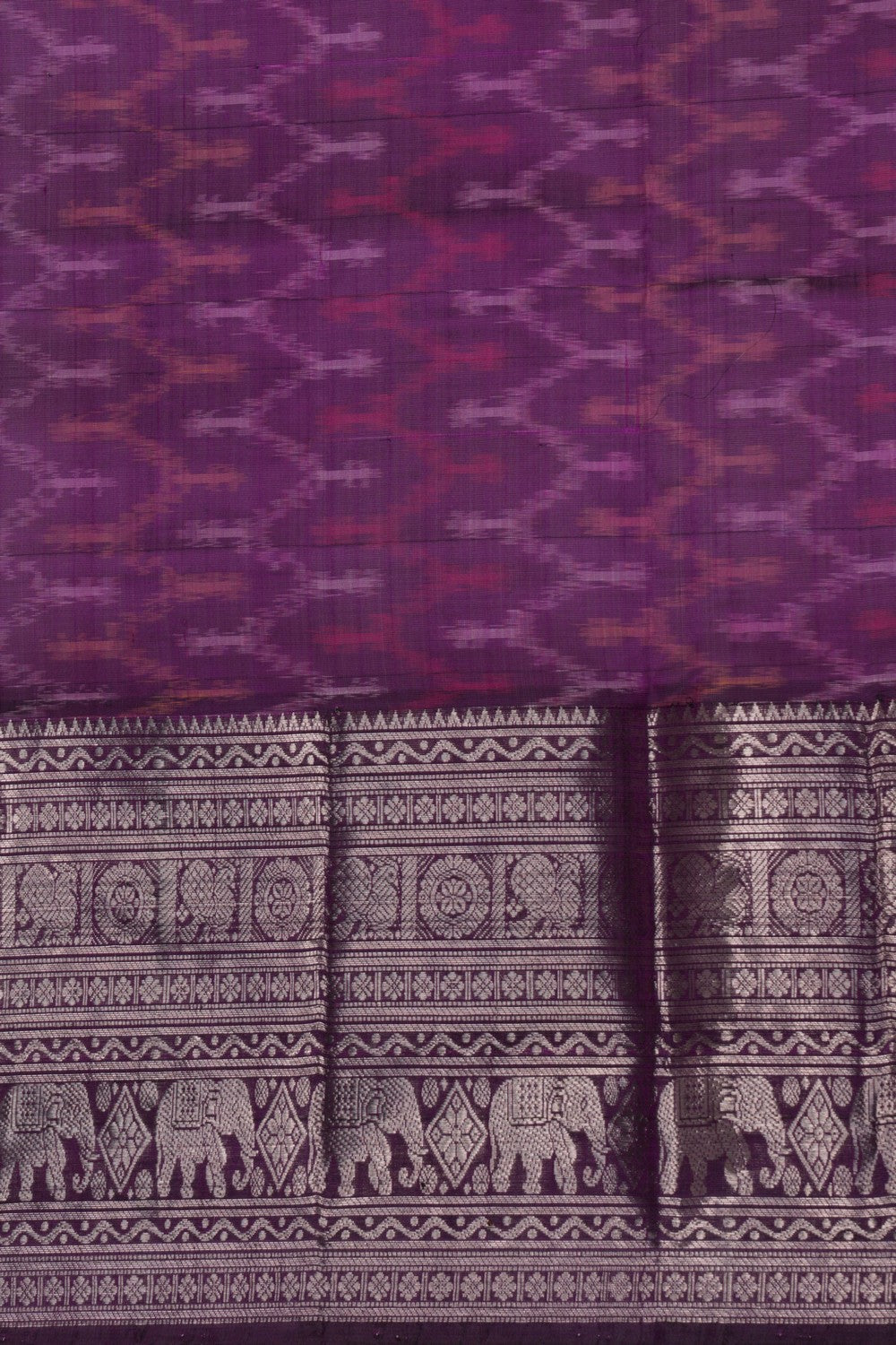 Image of Mangalgiri Silk Rust Orange Saree