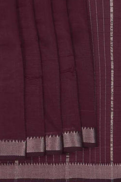 Image of Mangalgiri Silk Purple Saree
