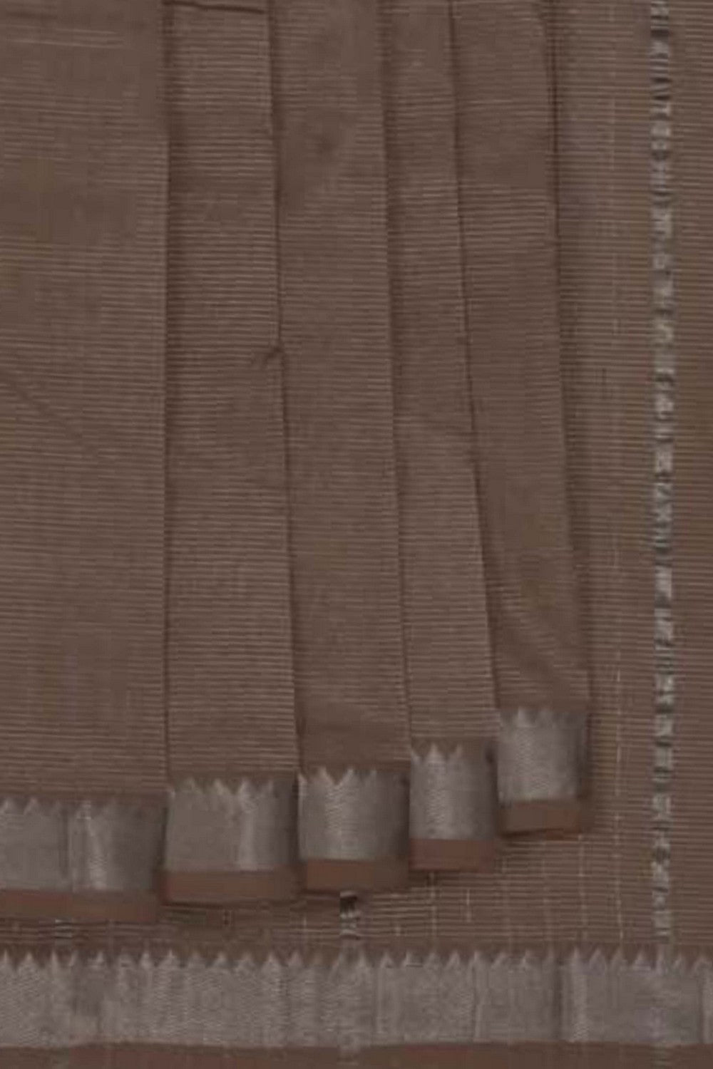 Mangalgiri Silk Brown Saree