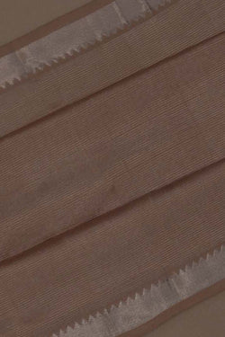 Image of Mangalgiri Silk Brown Saree
