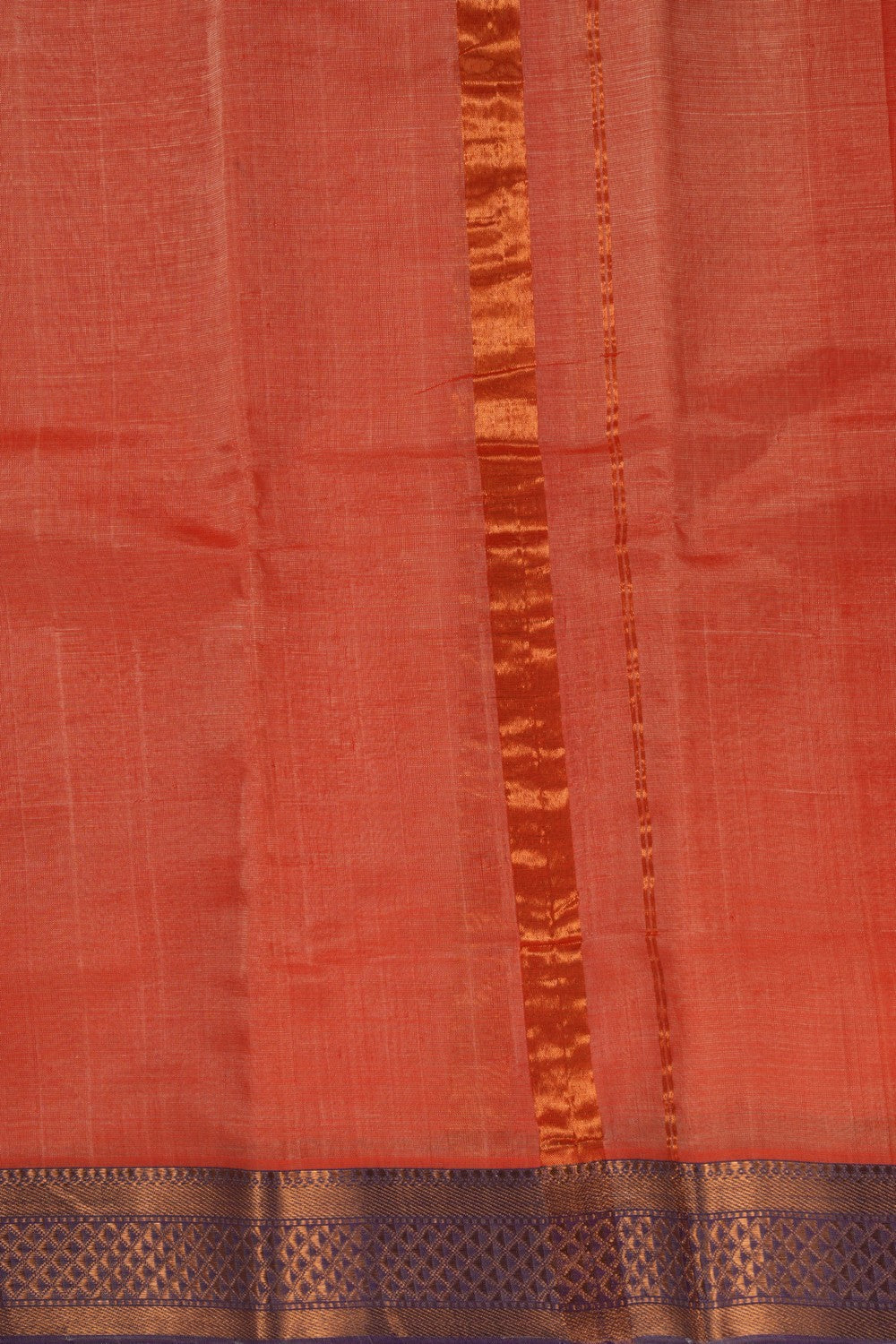 Mangalgiri Silk Peach Dhoti With Kanduva (8 X 4)