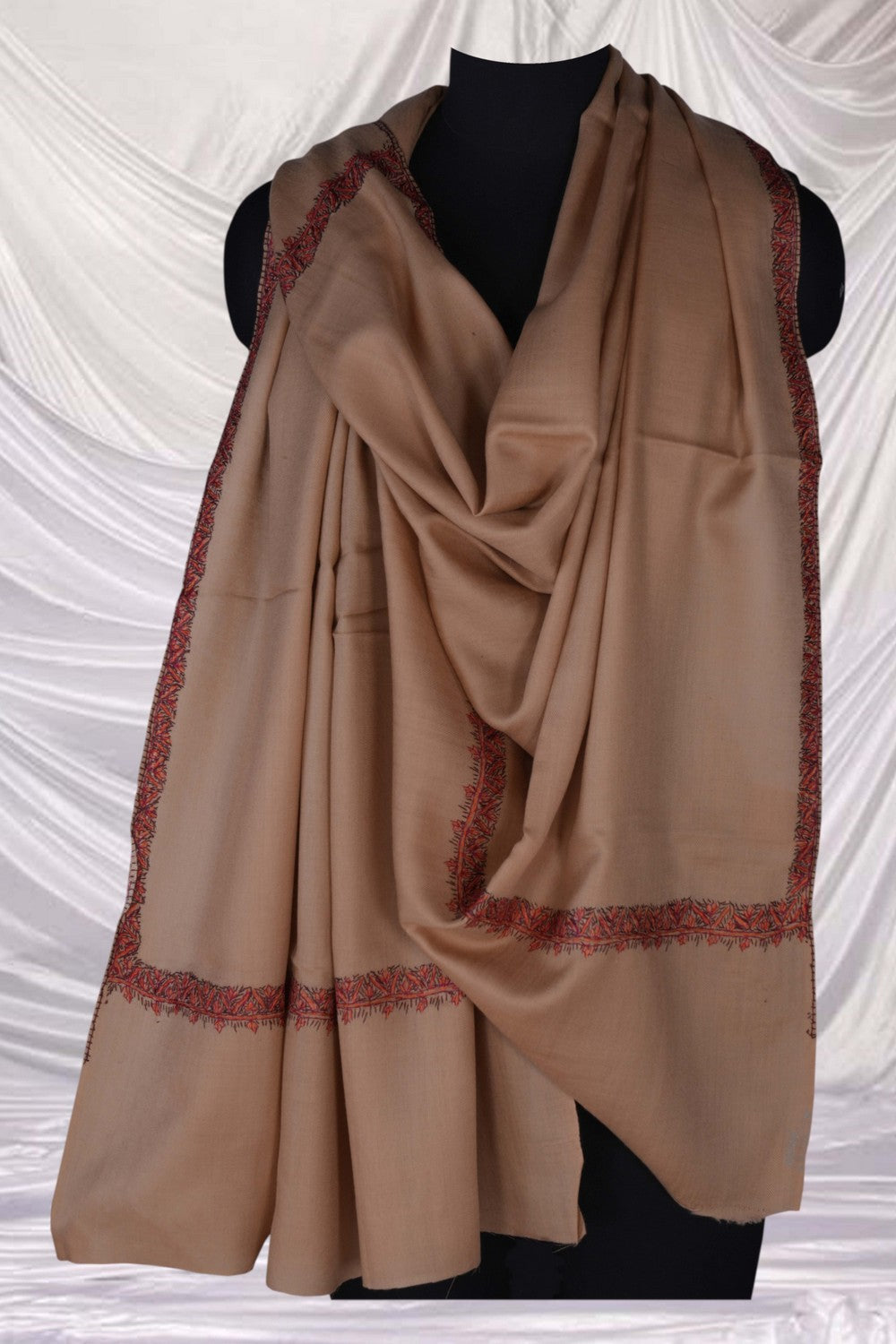 Image of Kashmiri Hand Embroidered Pure Pashmina Stole