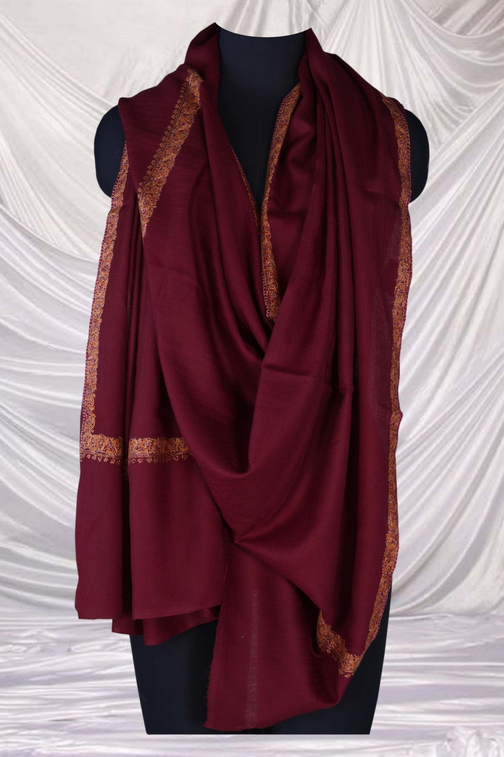 Image of Kashmiri Hand Embroidered Pure Pashmina Stole