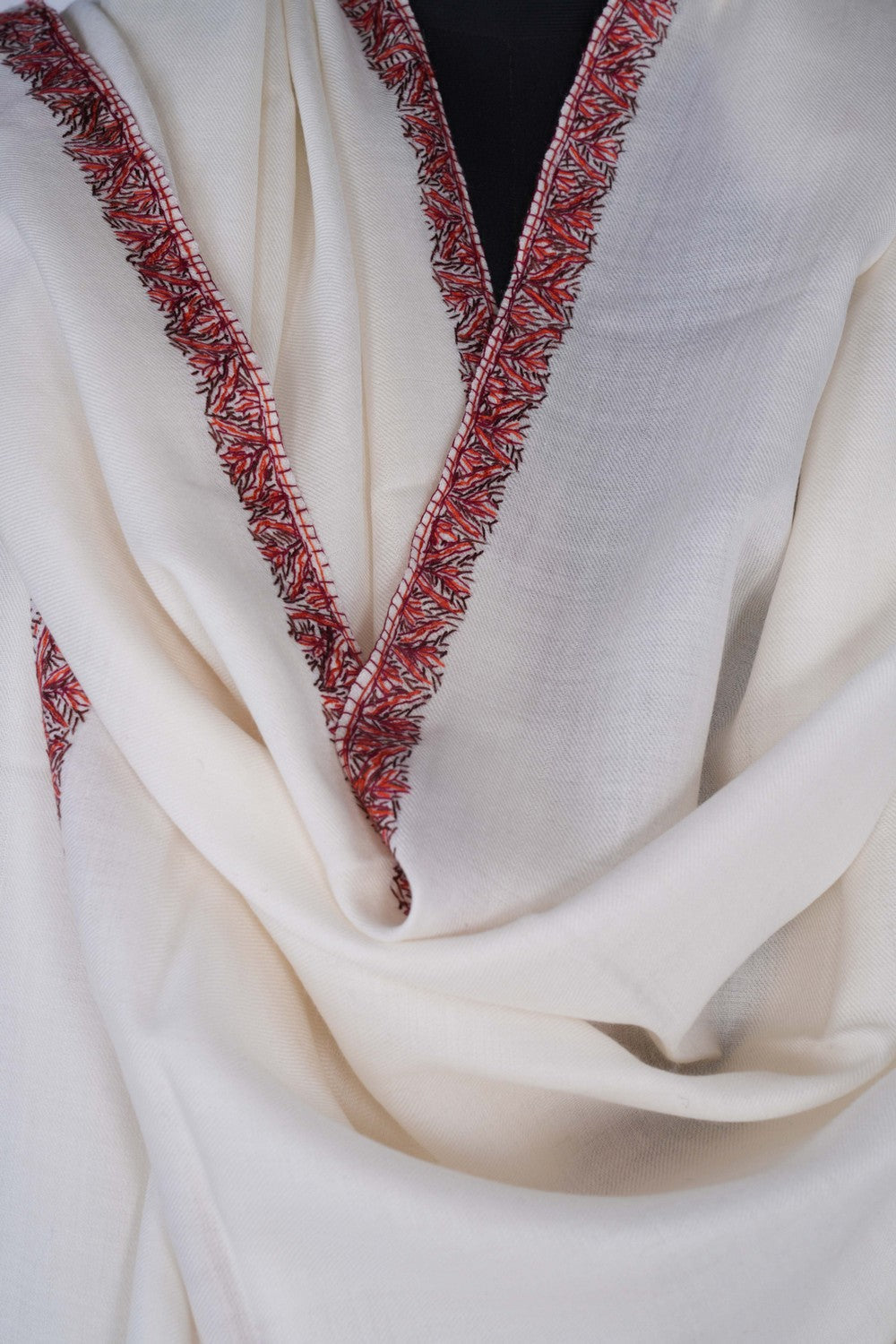 Image of Kashmiri Hand Embroidered Pure Pashmina Stole