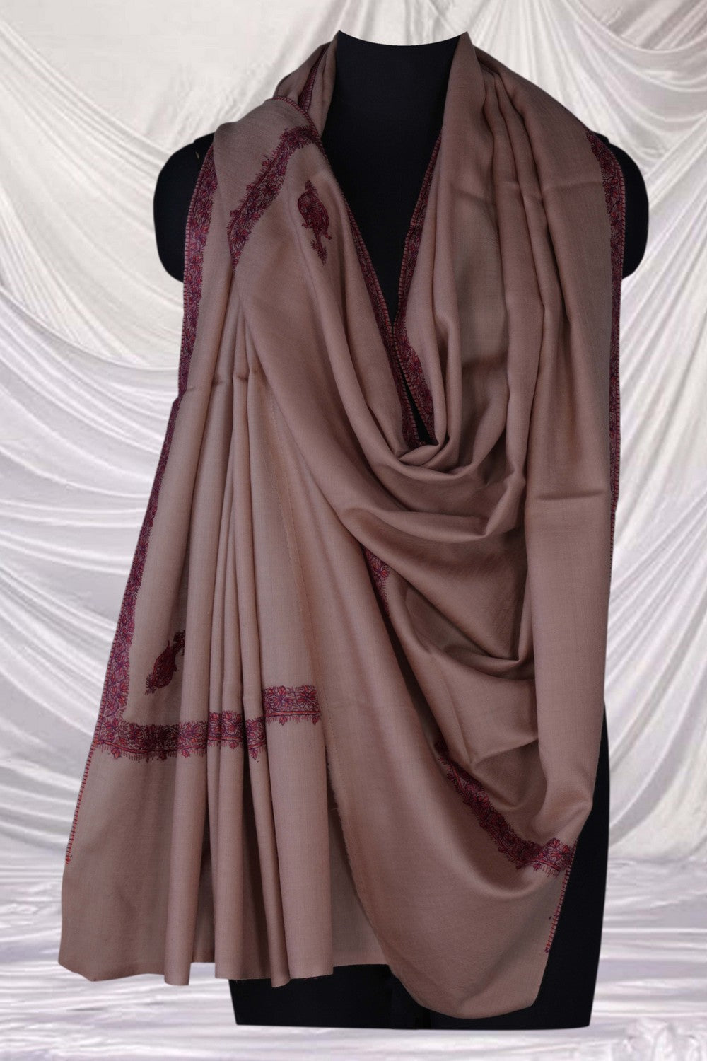 Image of Kashmiri Hand Embroidered Pure Pashmina Stole