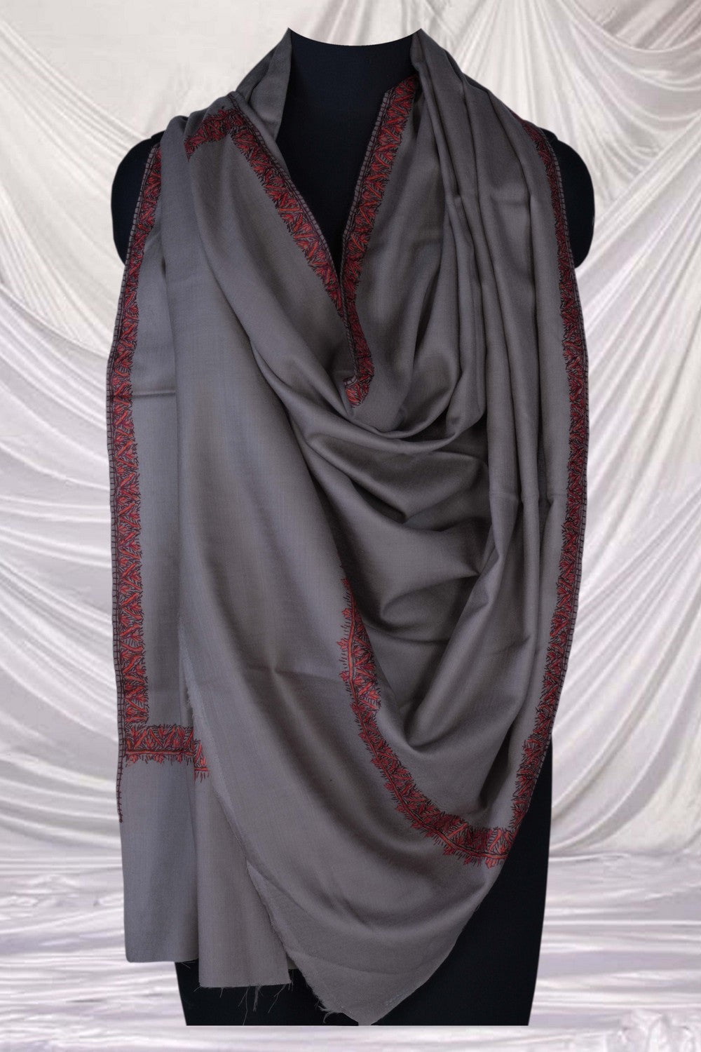 Image of Kashmiri Hand Embroidered Pure Pashmina Stole