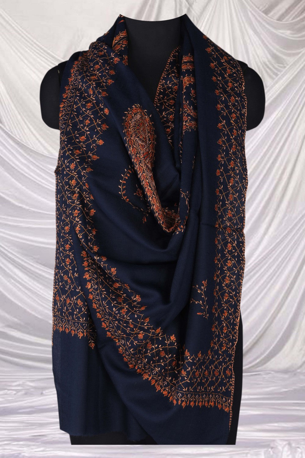 Image of Kashmiri Hand Embroidered Pure Pashmina Stole