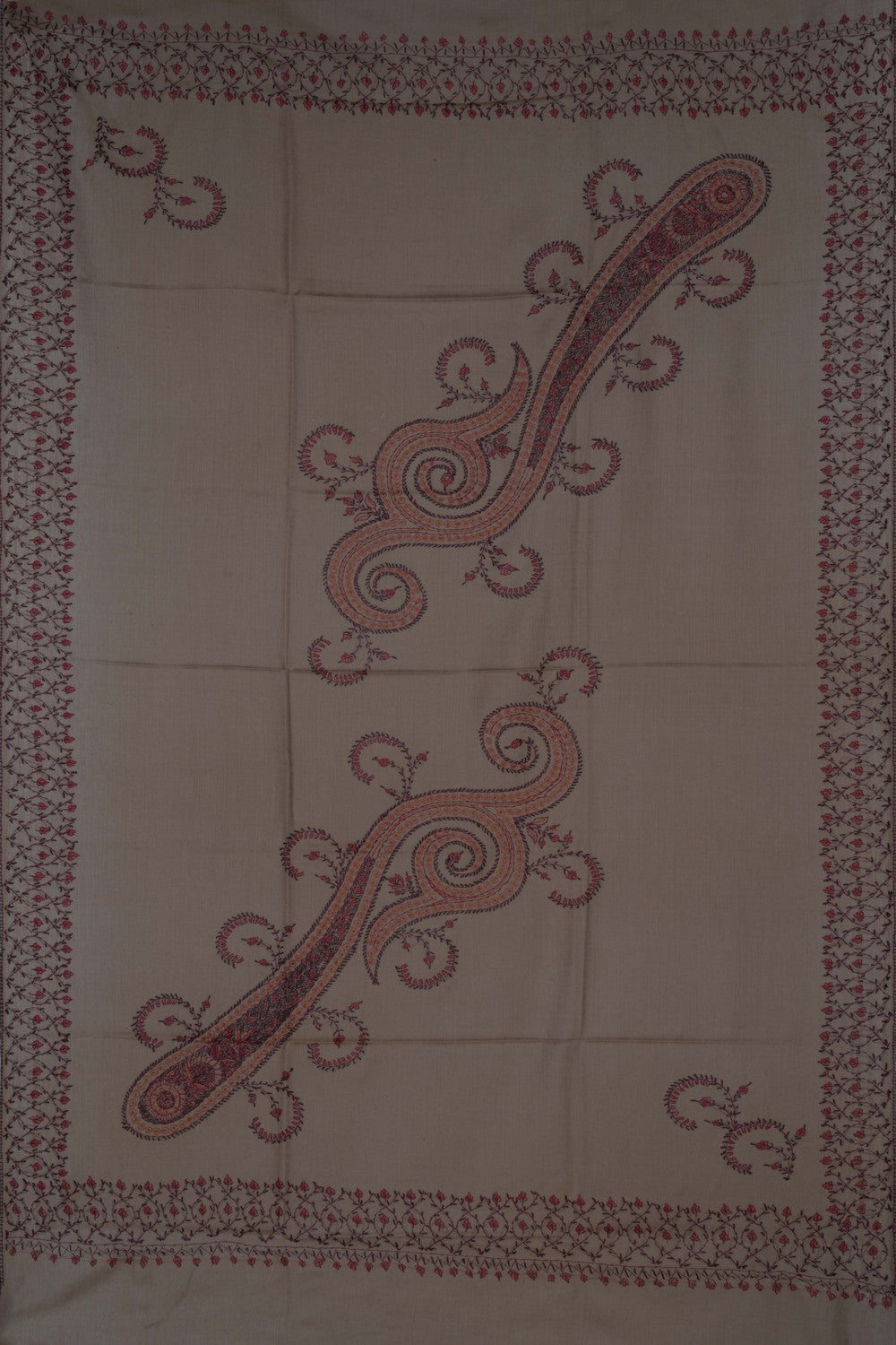 Image of Kashmiri Hand Embroidered Pure Pashmina Stole