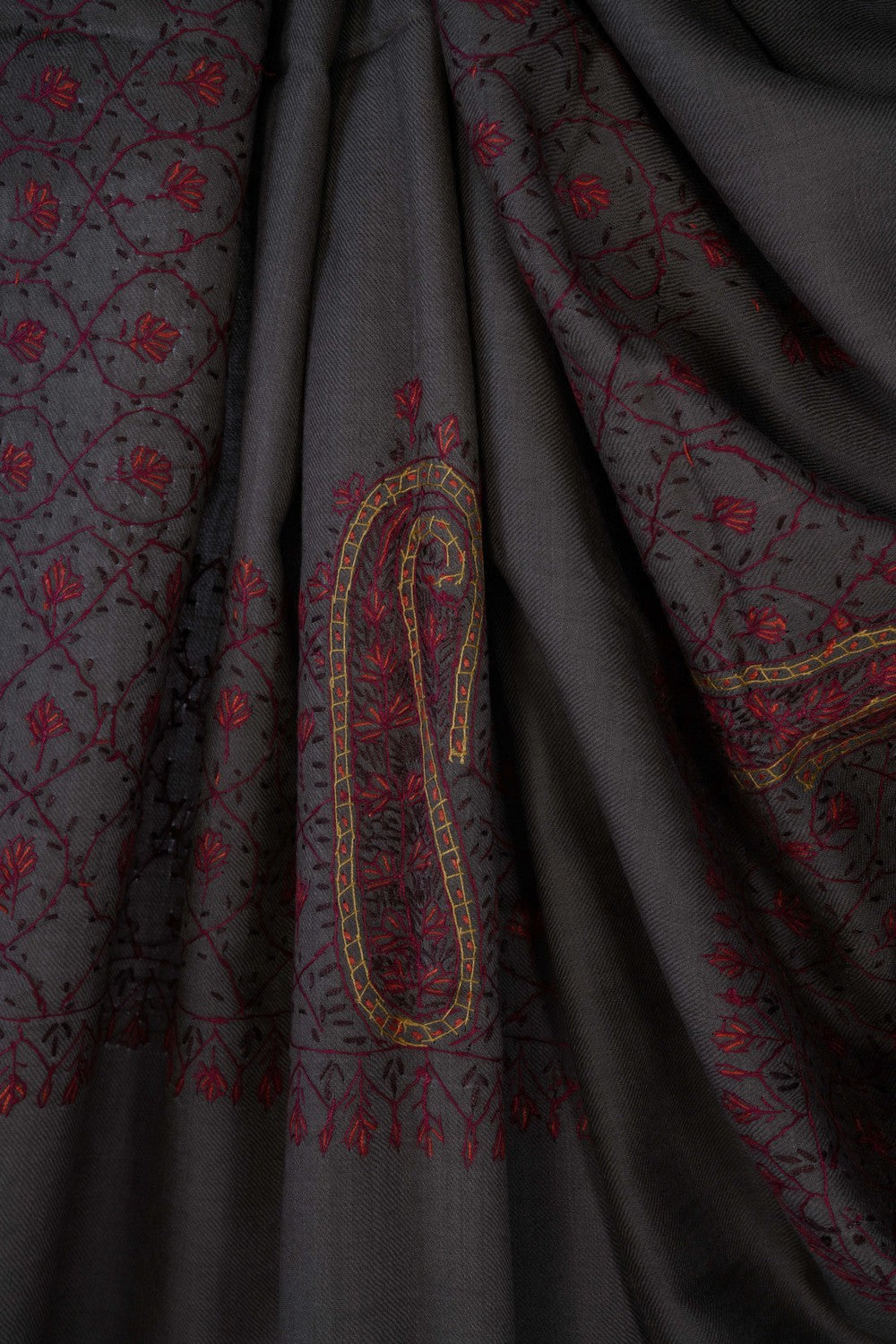 Image of Kashmiri Hand Embroidered Pure Pashmina Stole