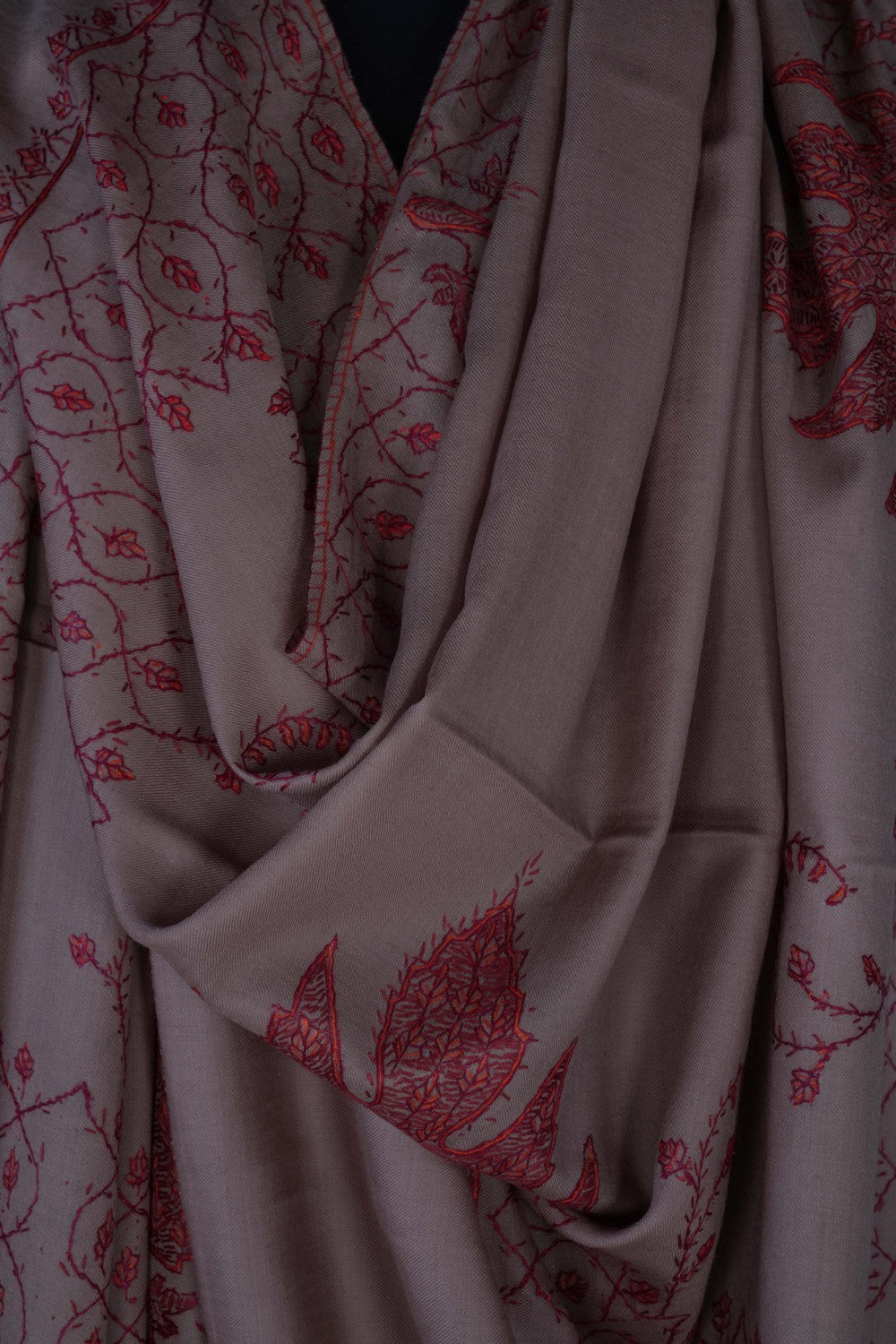 Image of Kashmiri Hand Embroidered Pure Pashmina Stole