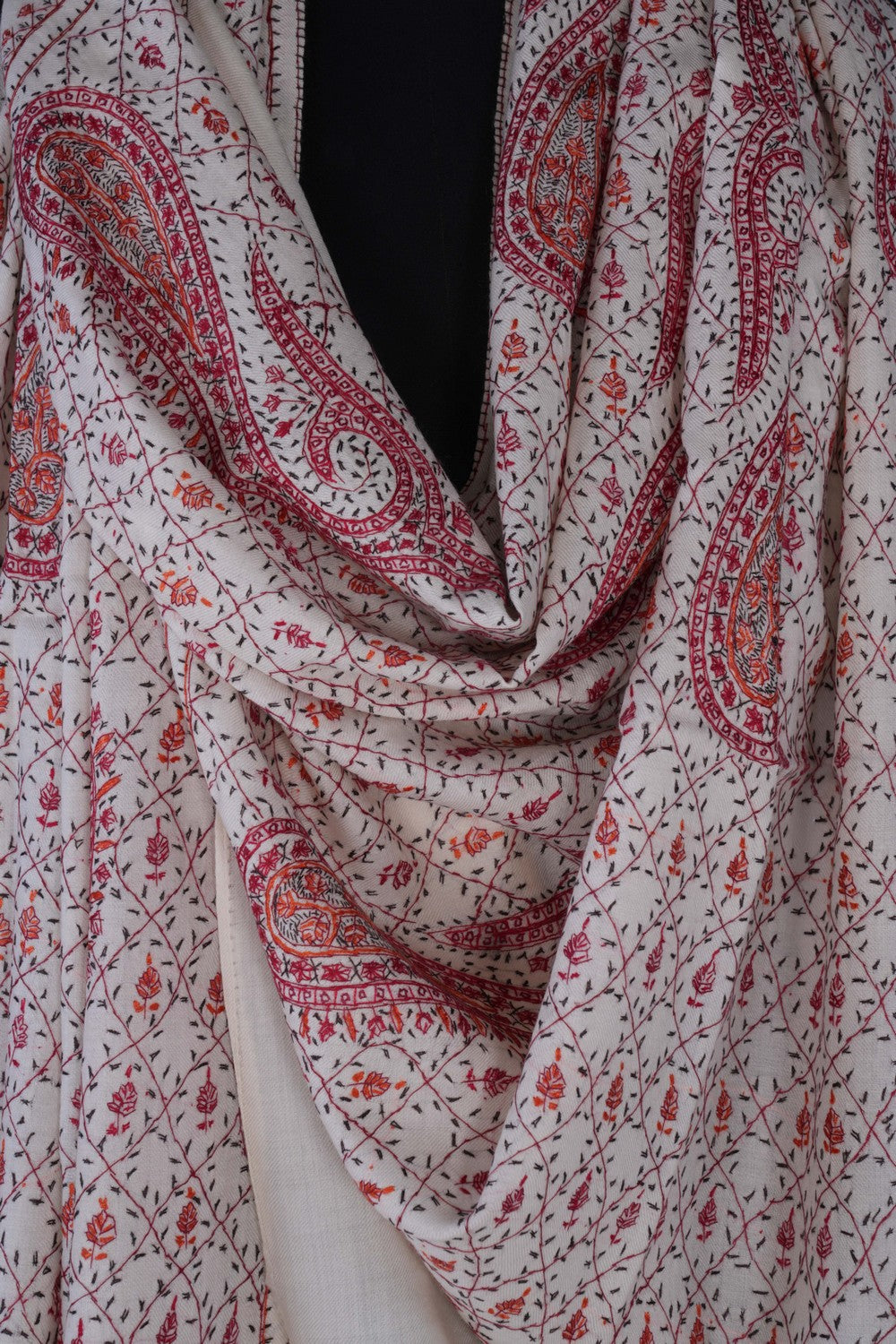 Image of Kashmiri Hand Embroidered Pure Pashmina Stole