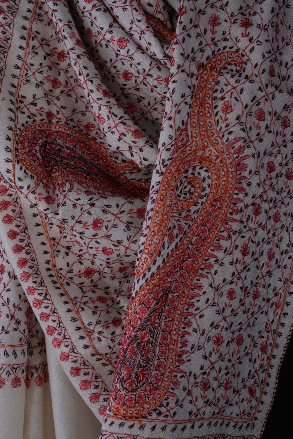 Image of Kashmiri Hand Embroidered Pure Pashmina Stole