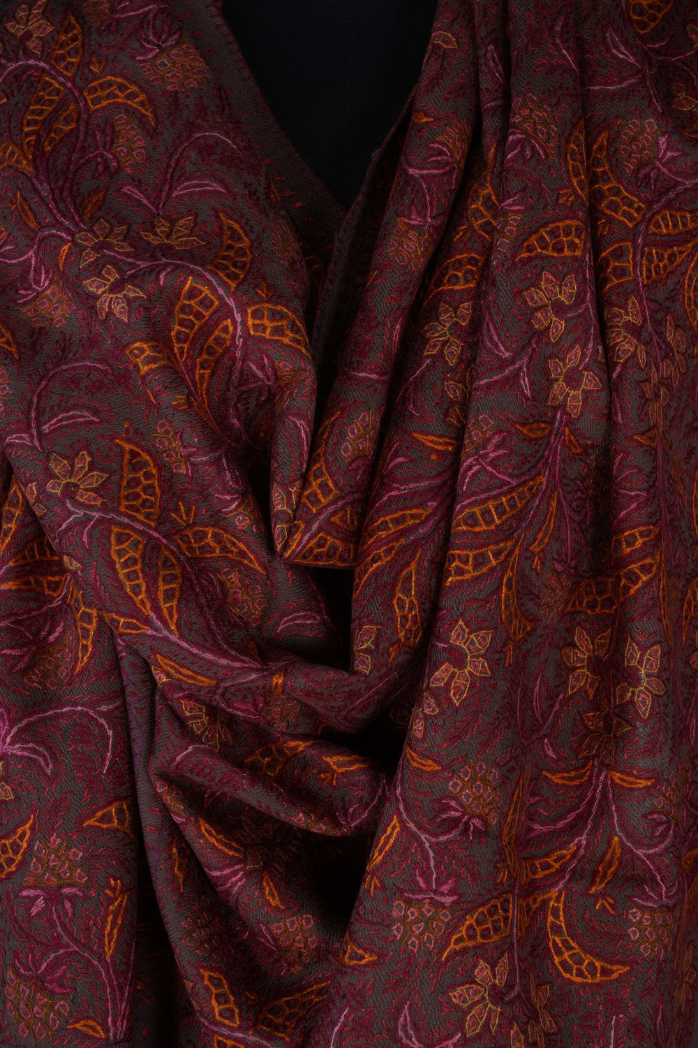 Image of Kashmiri Hand Embroidered Pure Pashmina Stole