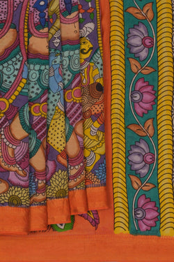 Image of Kalamkari purple Saree