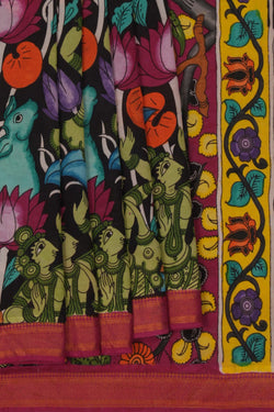 Image of Kalamkari Multi-Colour Saree
