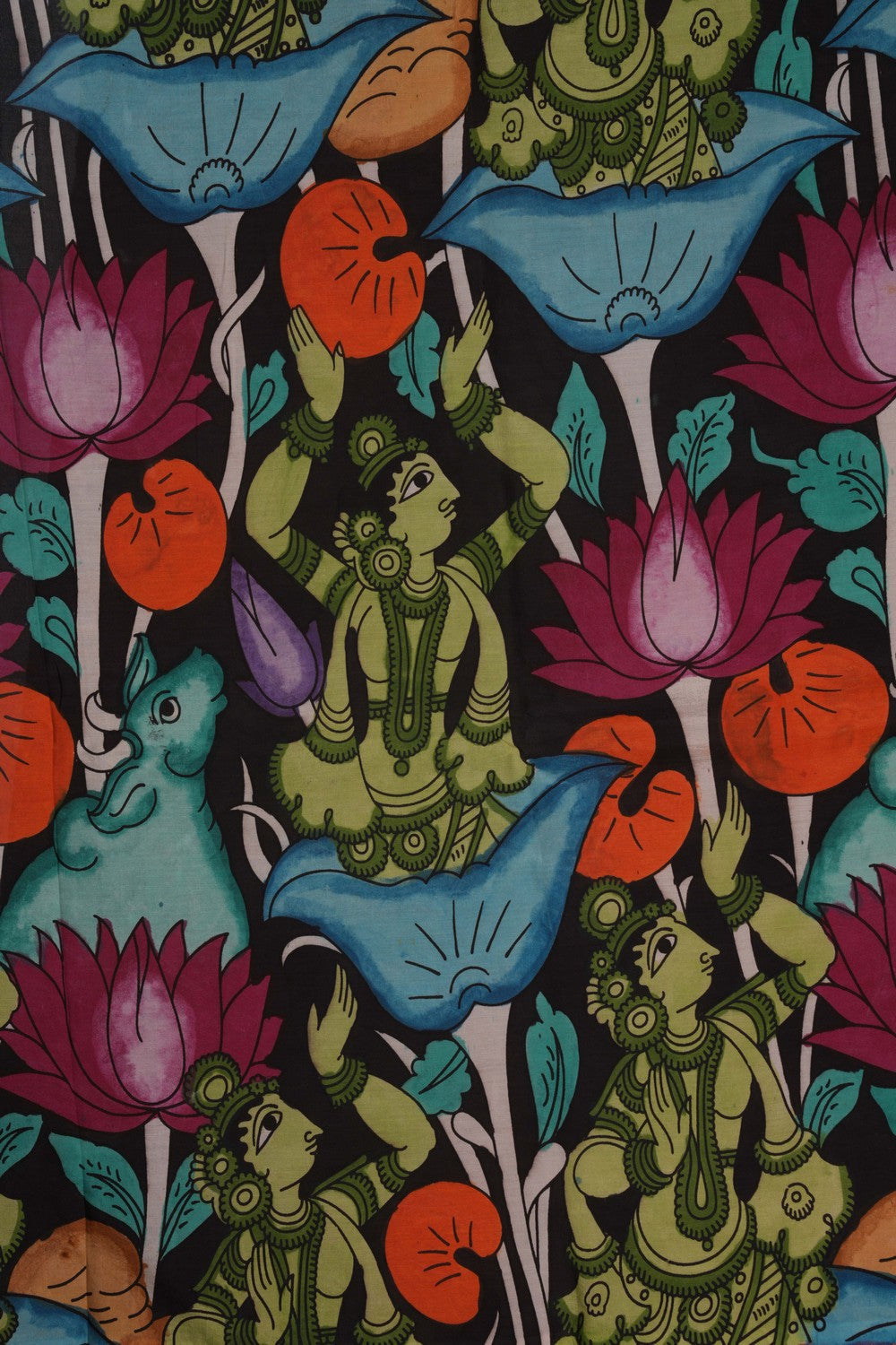 Kalamkari Multi-Colour Saree