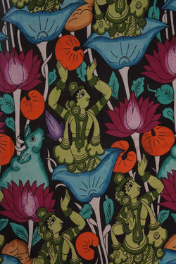 Image of Kalamkari Multi-Colour Saree