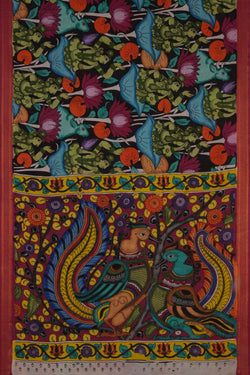 Image of Kalamkari Multi-Colour Saree