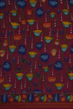 Image of Kalamkari Multi-Colour Saree