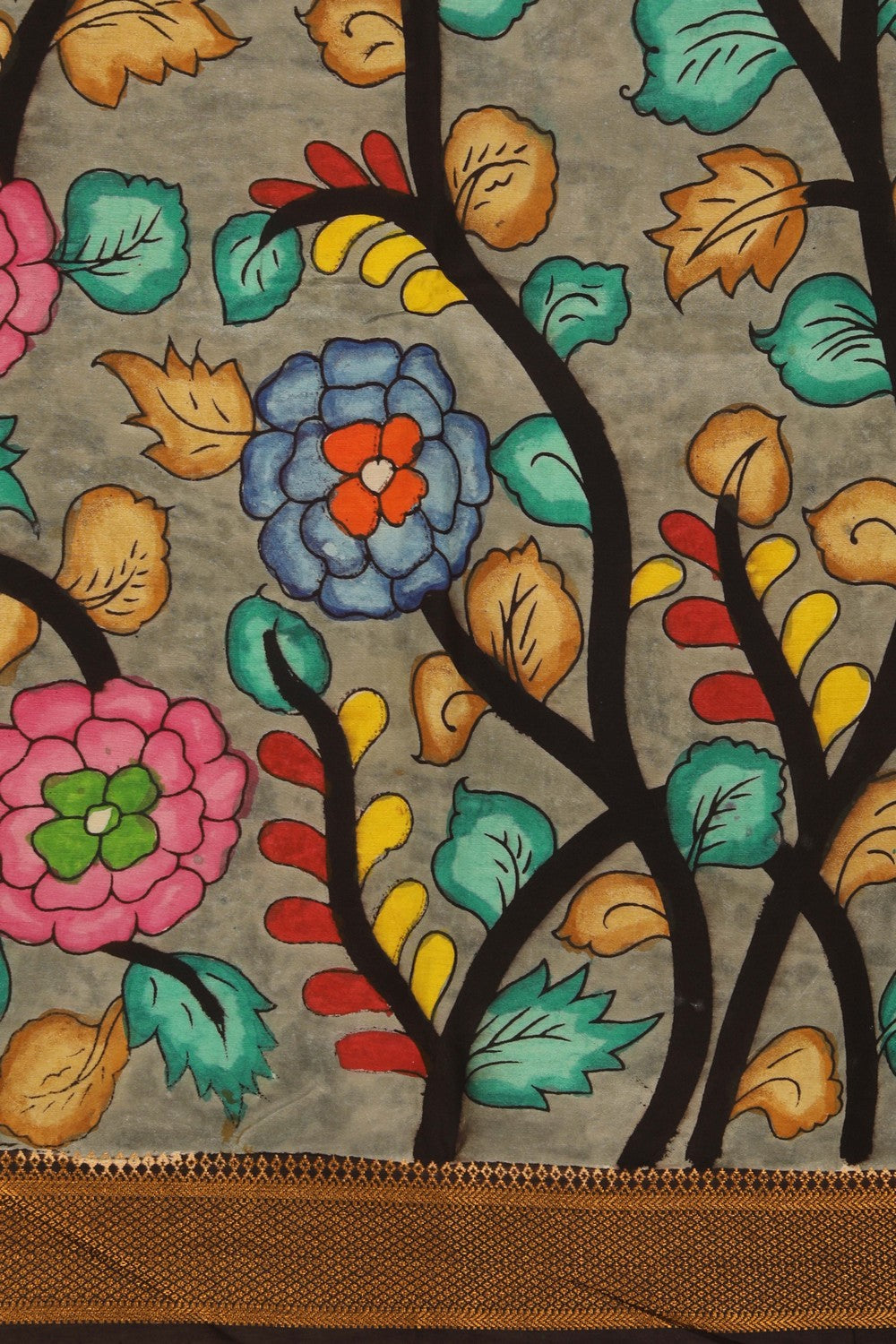 Kalamkari Multi-Colour Saree