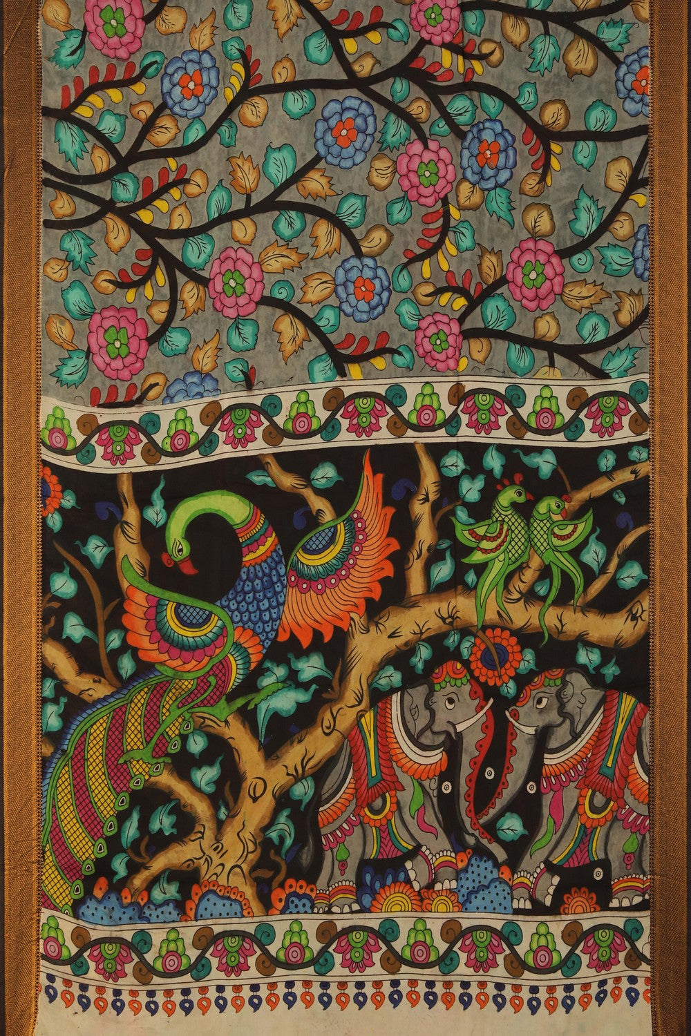 Kalamkari Multi-Colour Saree